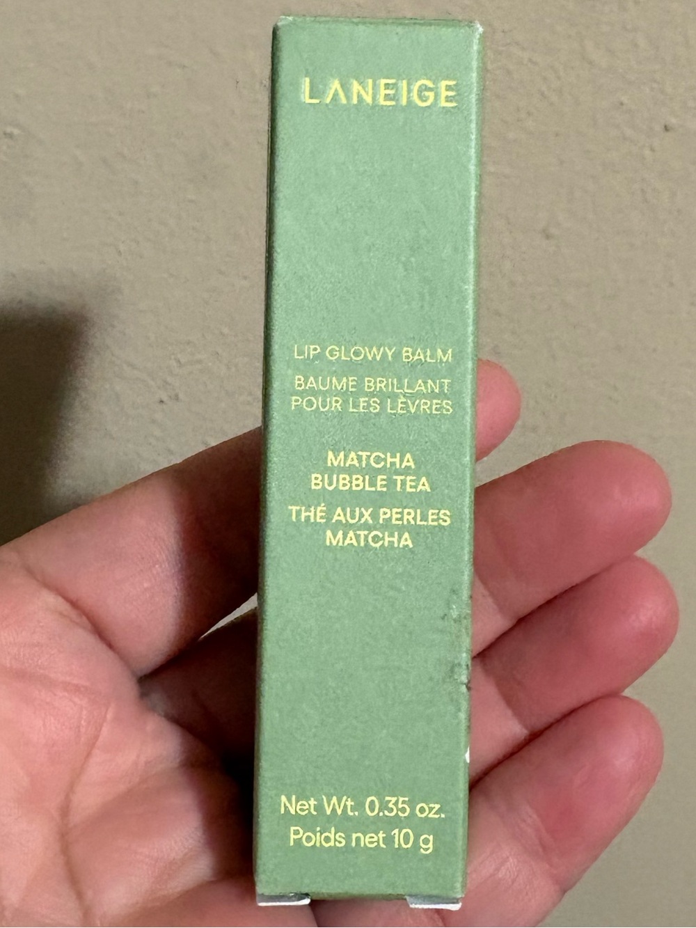 LANEIGE Lip Glowy Balm — Matcha Bubble Tea Brand New Never Used.